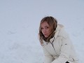 Simona aan het ijsvissen