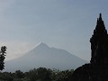 De mount Merapi, een van de meest actieve vulkanen
