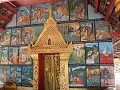 Ingang tempel, mooie schilderingen uit het leven v
