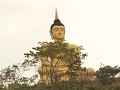 Reuze Boeddha bij het binnenkomen van Pakse. (Noor