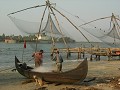 Chinese visnetten en Indische vissers.