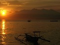 Sunrise Gili Air met zicht op Lombok.