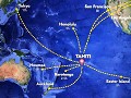 TAHITI LIGT IN HET MIDDEN VAN DE STILLE OCEAAN.
