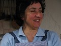 Maria making mozza and saying "cheese" (the only e
