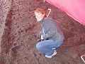 Linda getting a feel for the sand about 80 F