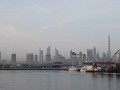The skyline of Dubai as we enter the harbour.