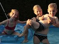 Dubbel genieten van ons zwembad met Finn, Hilde en