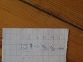 Jolente schrijft onze namen in hiërogliefen.