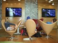 Wachten in de luchthaven van Kuala Lumpur.