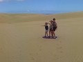 Sandboarden op gigantische duinen.