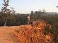 De zonsondergang op de canyon van Pai.