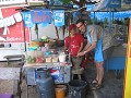Een deel van onze maaltijd - hier de groene papaya