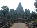 The Buddhist mighty Bayon-temple, centre of Angkor