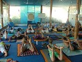 This asana is one of the harder ones called 'dhanu