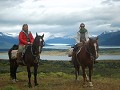 paardrijden langs de gletsjers en lago roca