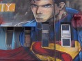 Ook hier is er wat street-art te vinden, superman 