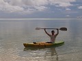 Relaxed kayaken alleen