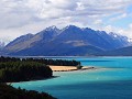 Je rijdt hier helemaal langs naar Mount Cook