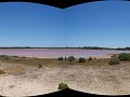  roze zoutmeer, de roze kleur komt van prehistoris