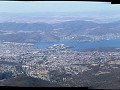 fantastisch zicht op Hobart en zijn ligging aan de