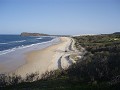 strand op fraser met op de achtergrond indian head