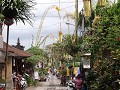 de versierde straten van Ubud tgv het festival