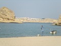Qantab beach met de "Shangri La" op de achtergrond